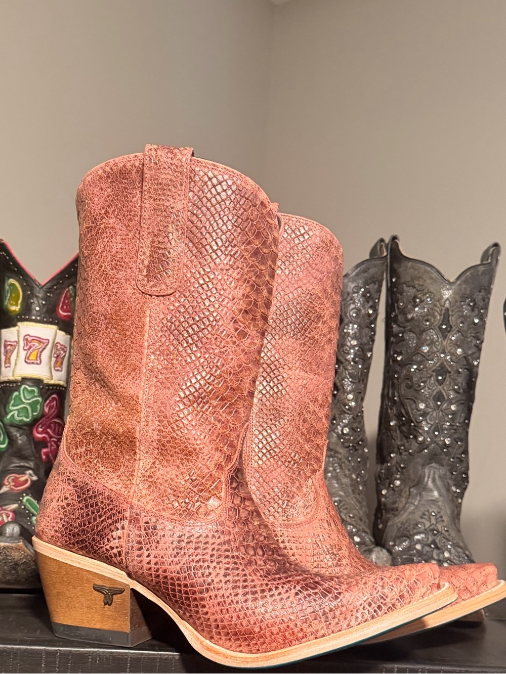 🩵Lane Boots Nice Vice Cowboy Boots✨Iconic Blue Bottoms🩵